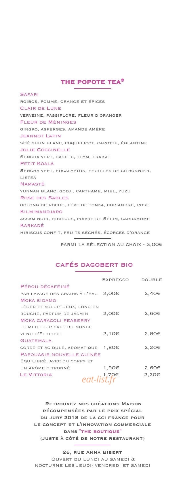 The Popote — carte page 6