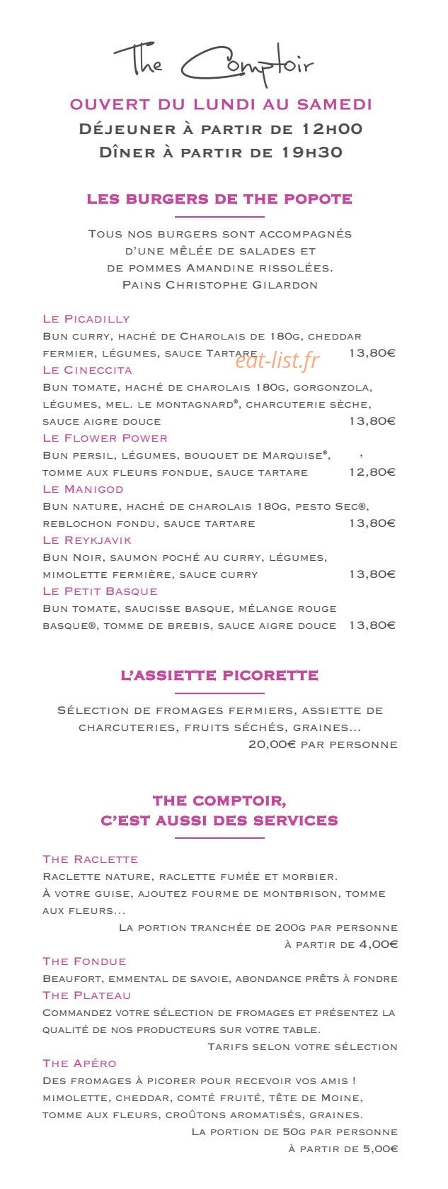 The Popote — carte page 5