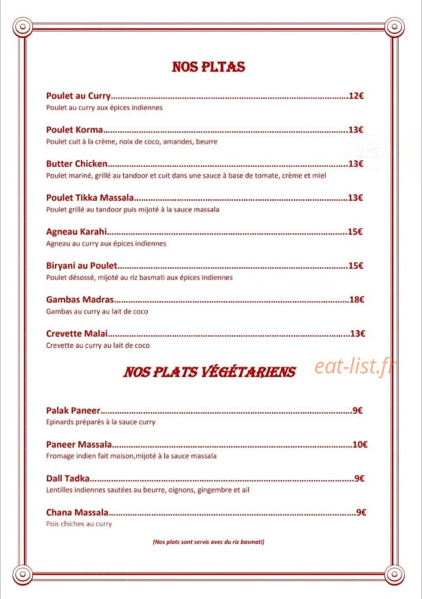 Tikka — carte page 2