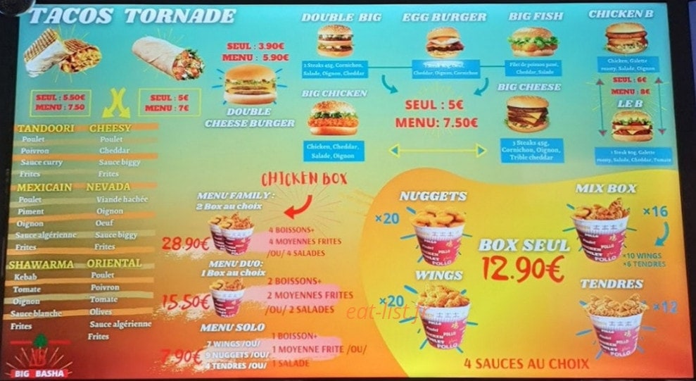 Big Basha Big Burger — carte page 3