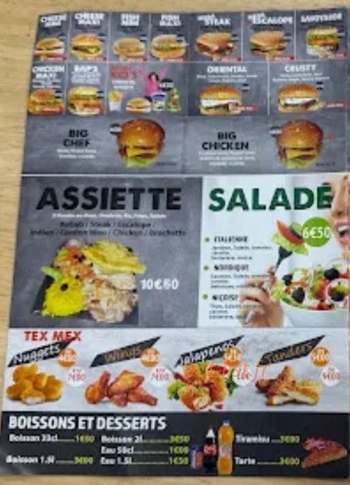 Carte et menu de L'Express à Saint Fons — Assiettes, salades...