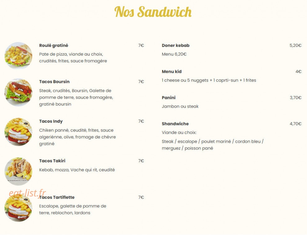 Royal Tacos — carte page 4