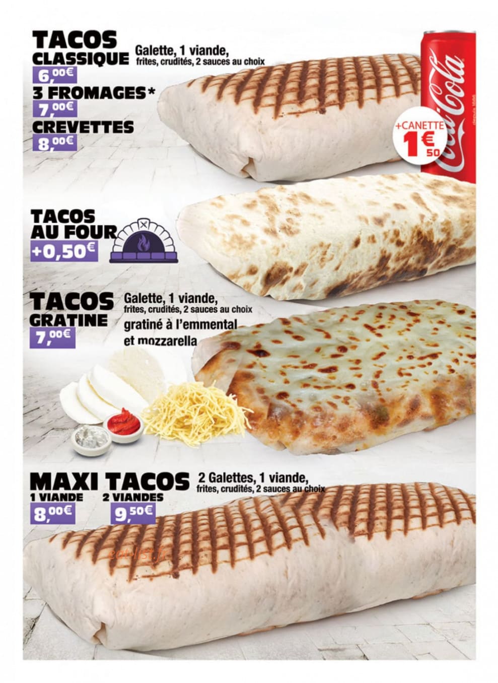 Urban Cook — carte page 1