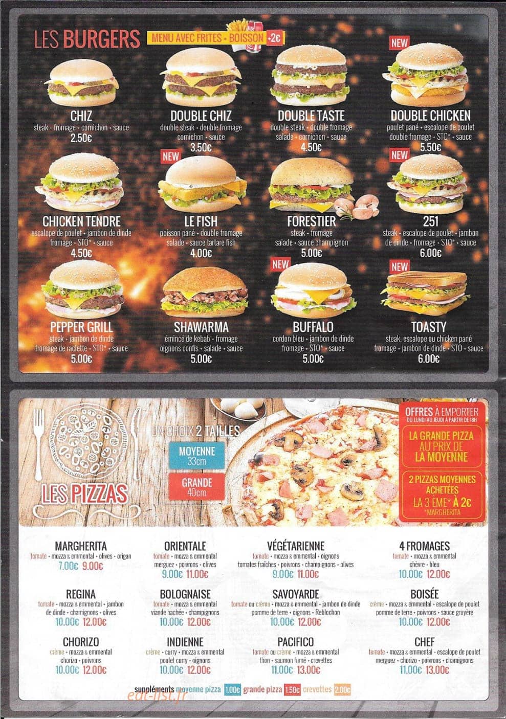 251 Burger — carte page 2