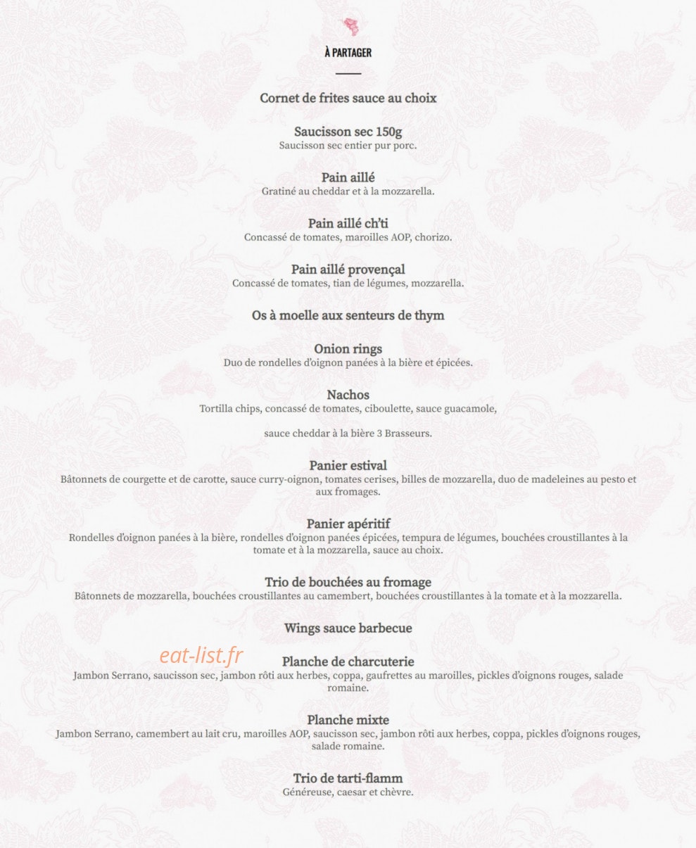 3 Brasseurs — carte page 1