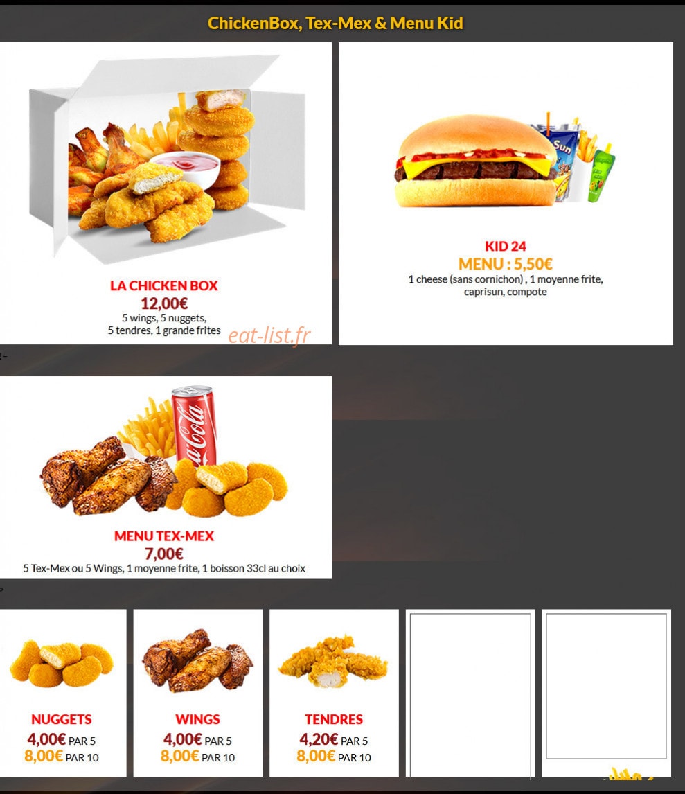 Burger 24 — carte page 6