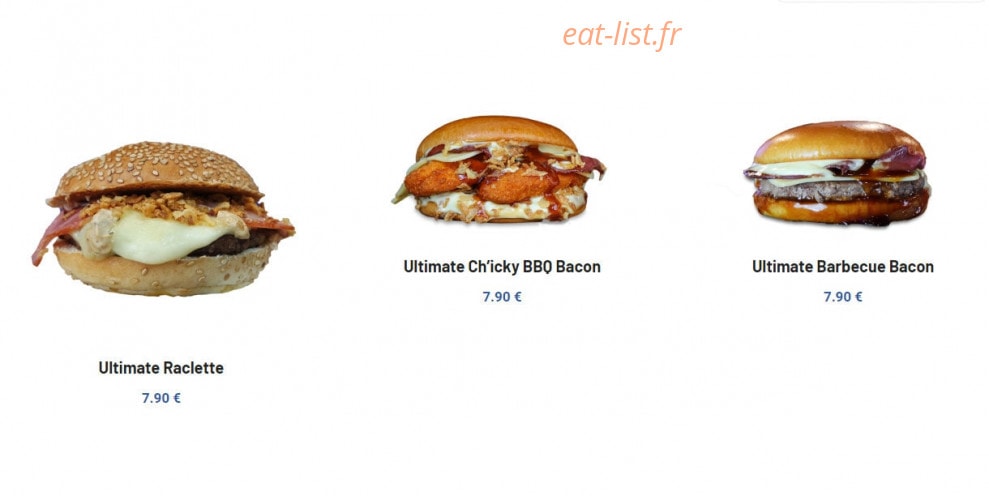 Chamas Burger — carte page 2