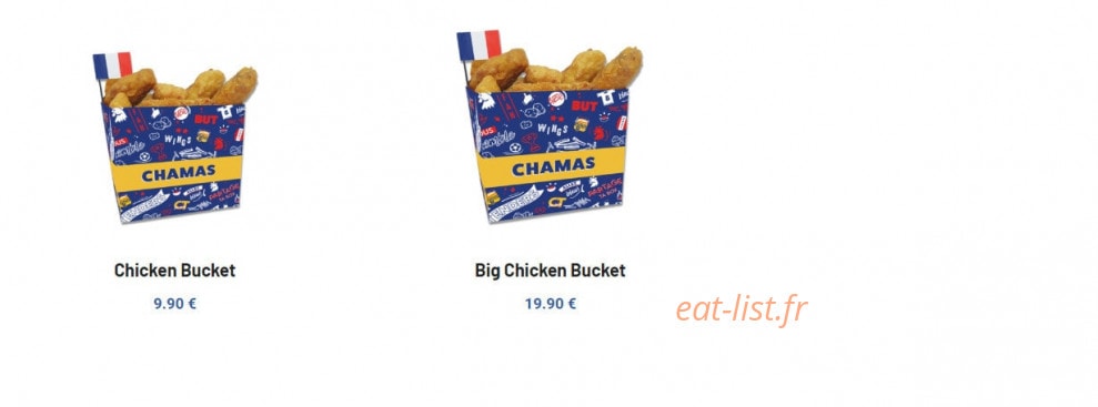 Chamas Burger — carte page 1