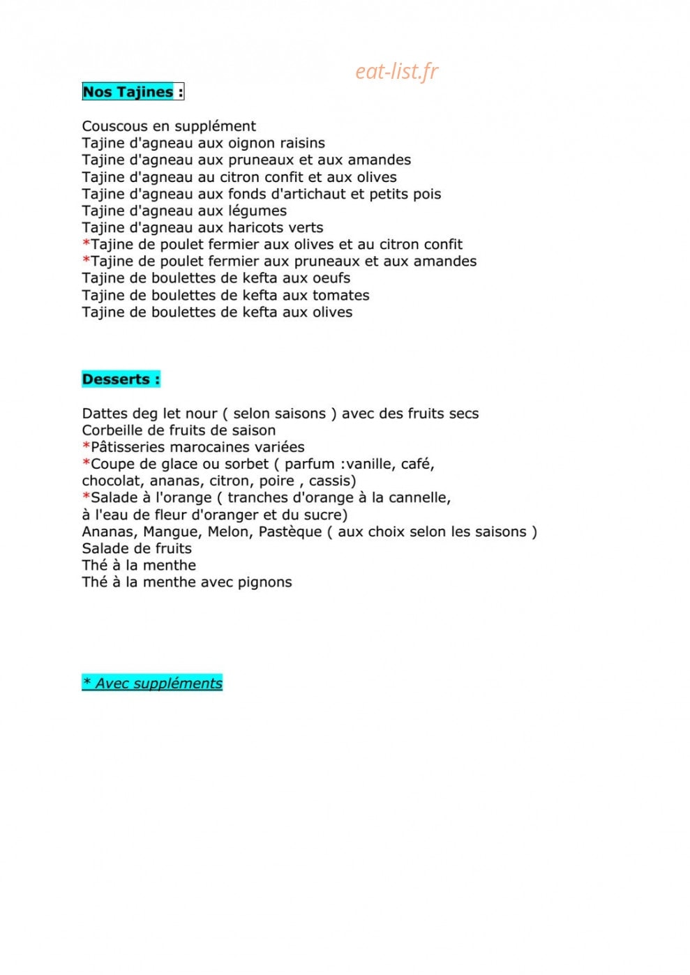 Fantasia reception — carte page 3