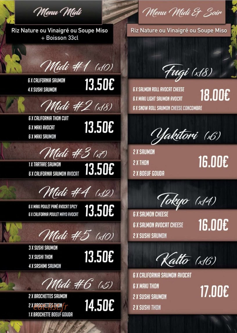 KymSushi — carte page 2