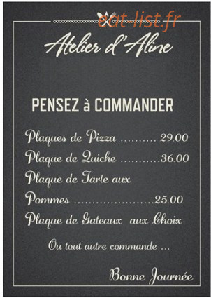 L'Atelier d'Aline — carte page 3