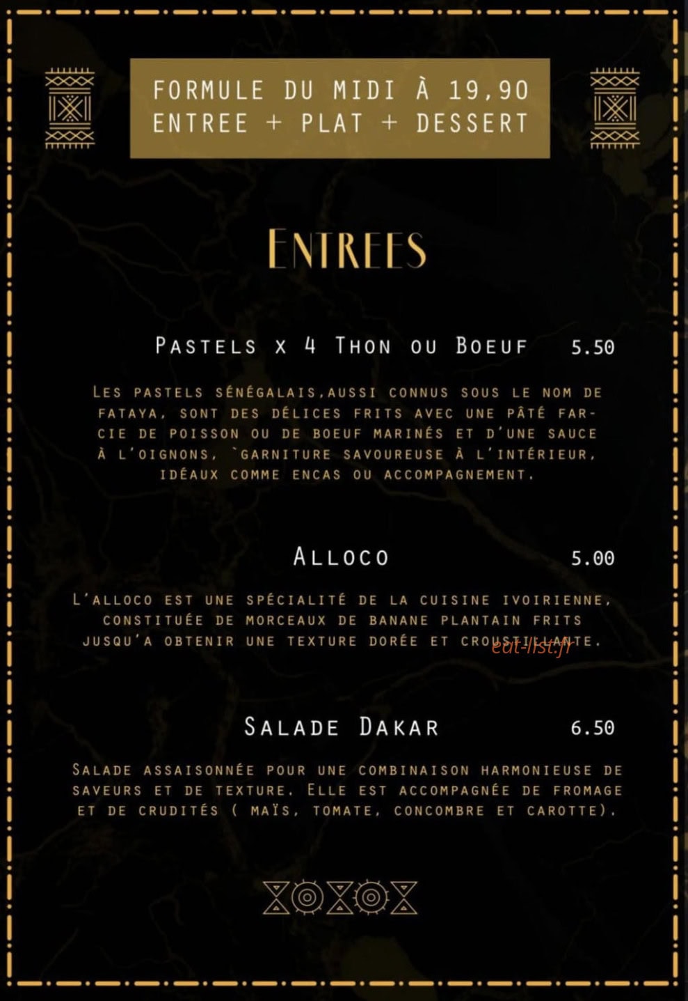 Le Nobu — carte page 1