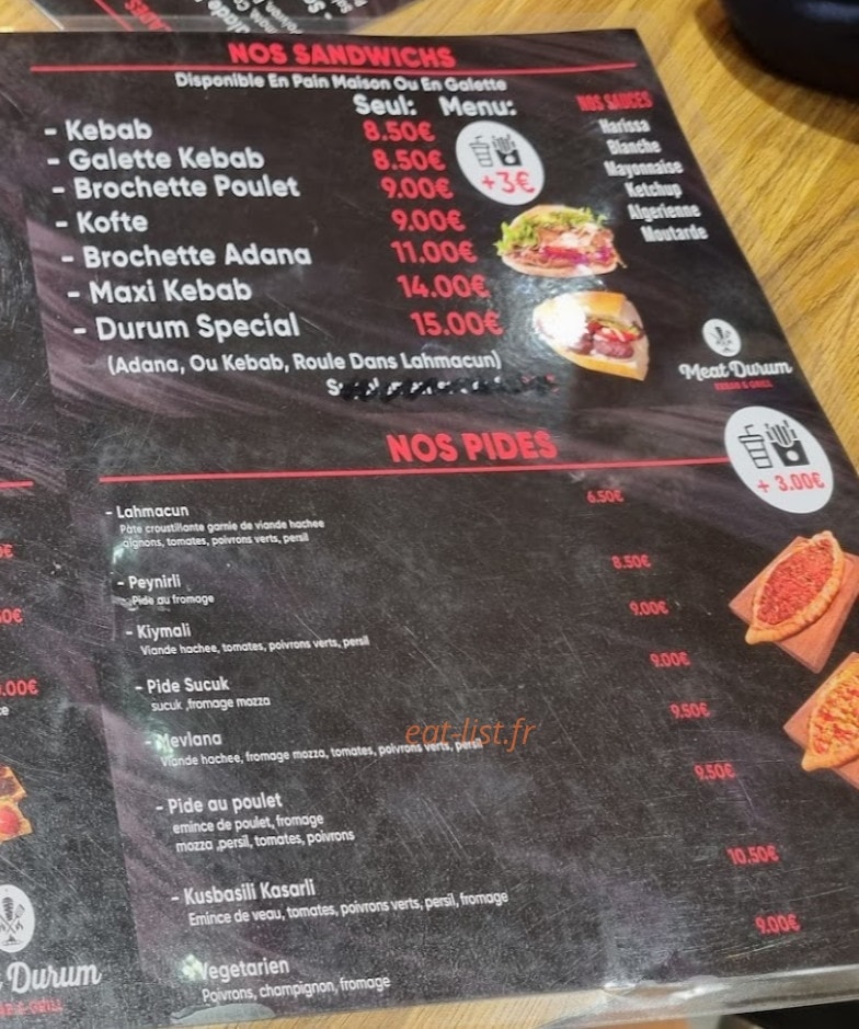 Meat Durum — carte page 2