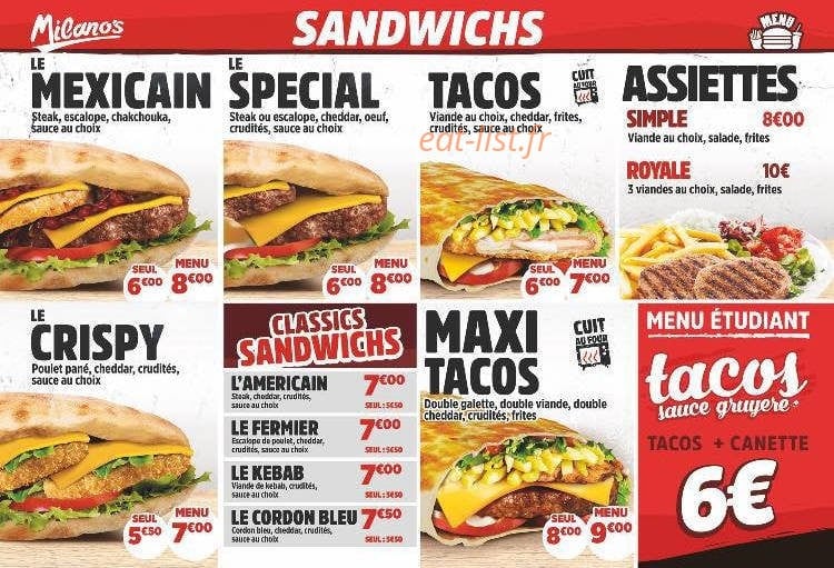 Milano's — carte page 3