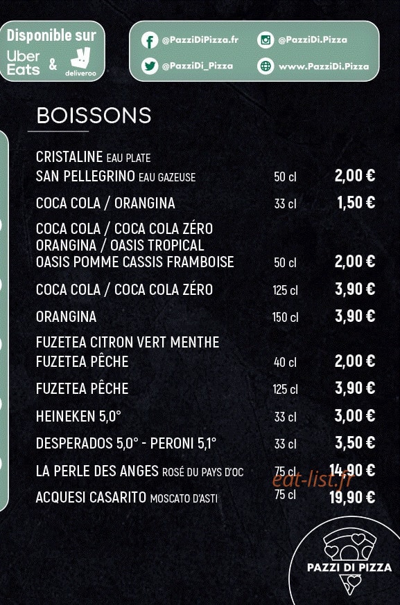 Pazzi Di Pizza — carte page 4