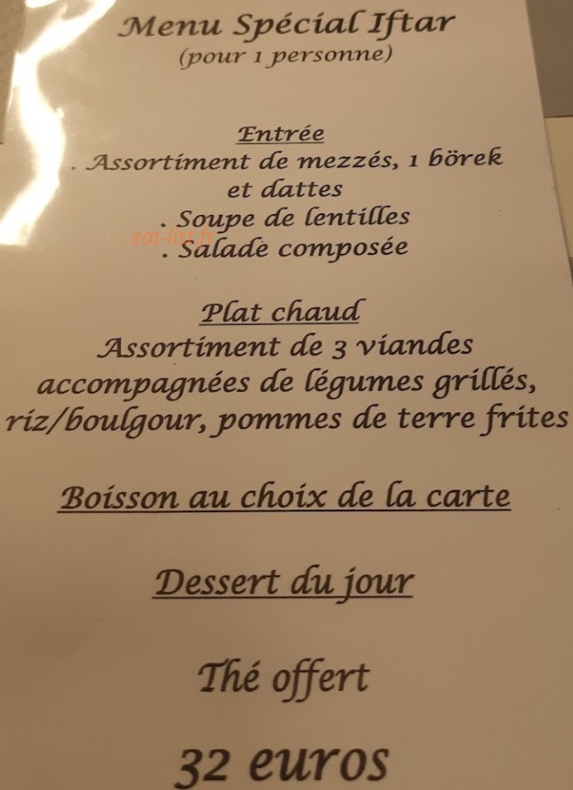 Restaurant Sofram Grill — carte page 1