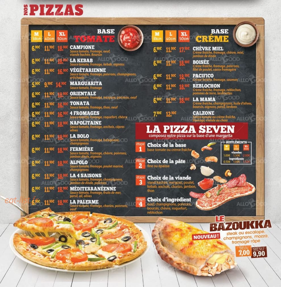 Seven Food — carte page 3