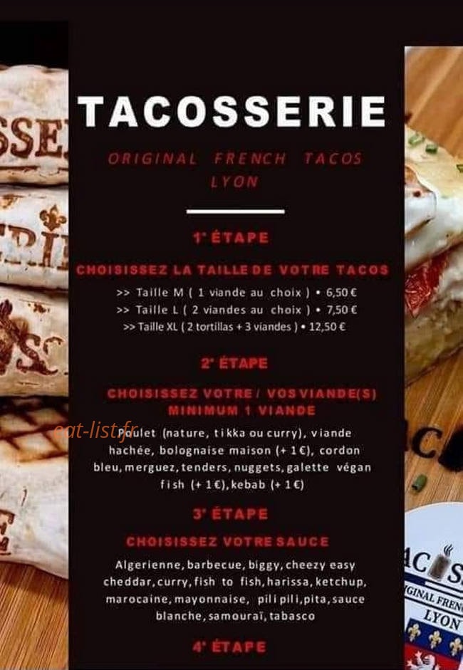 Tacosserie — carte page 2