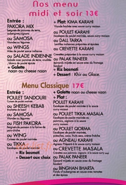 Tandoori house — carte page 5
