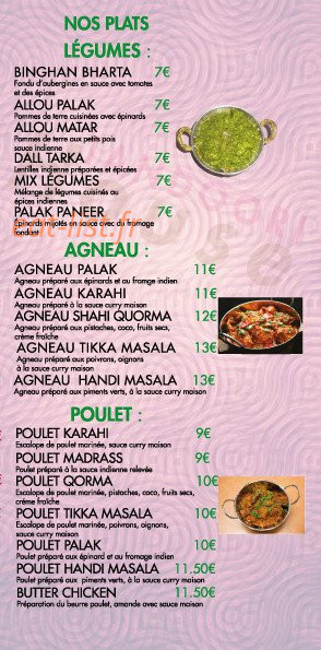 Tandoori house — carte page 2