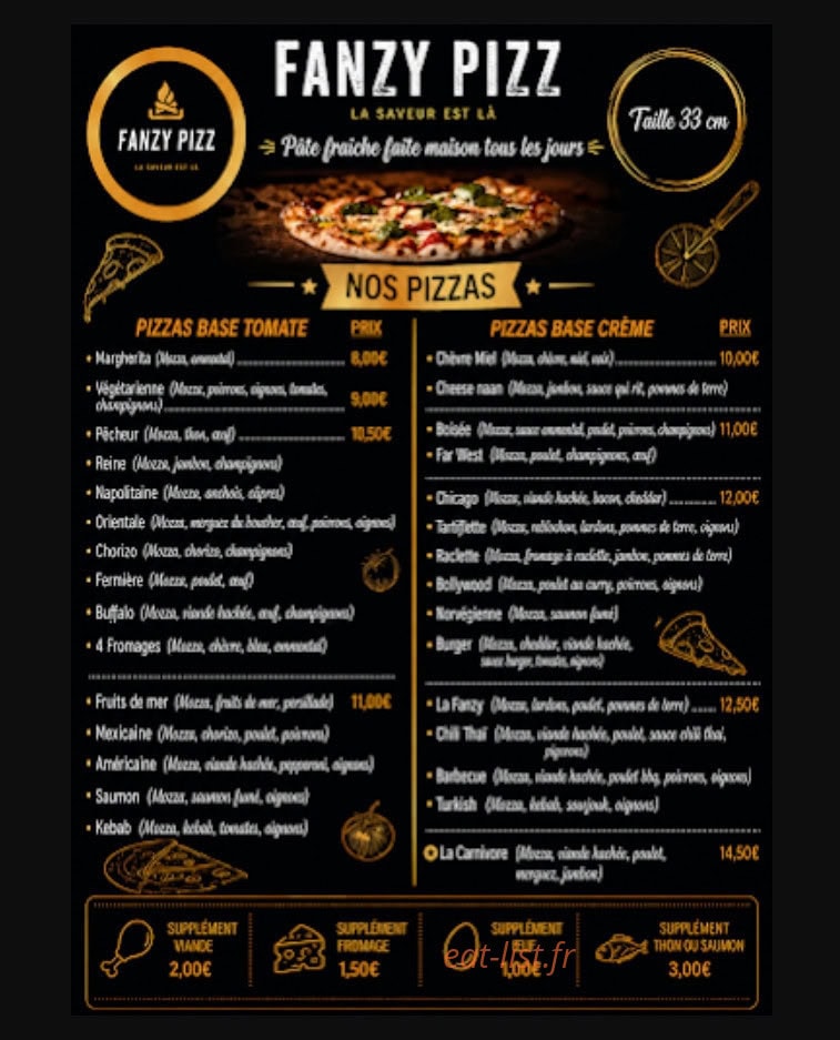 Fanzy Pizz — carte page 3