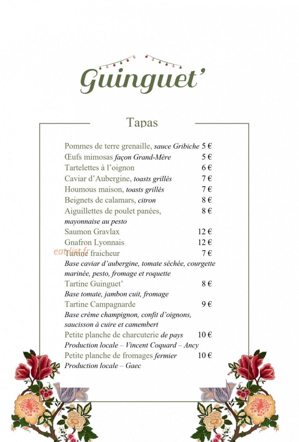 Guinguet' — carte page 4