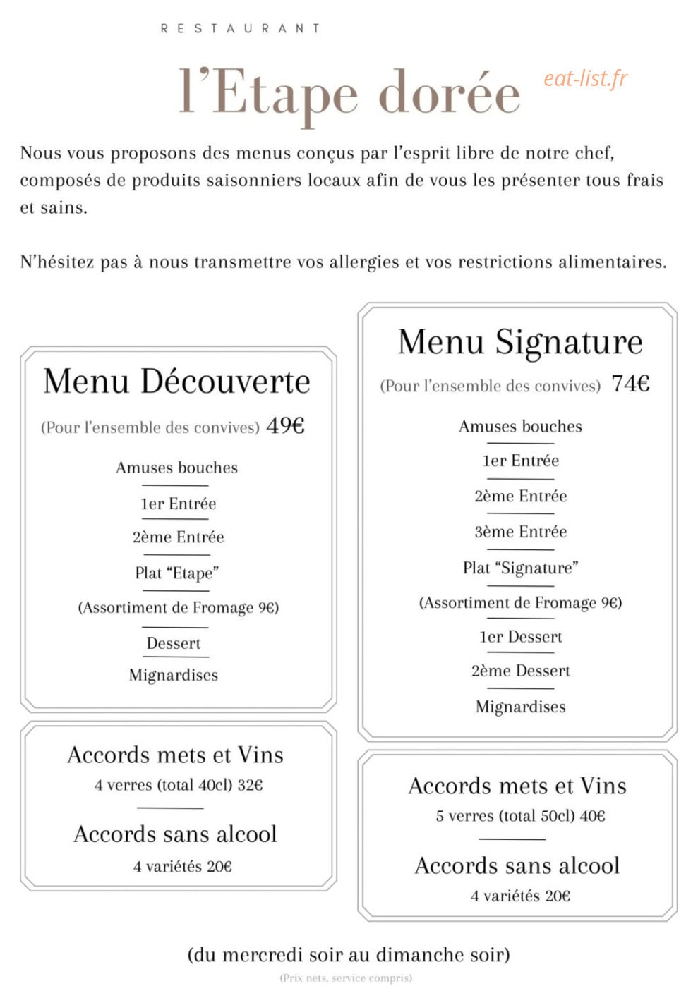 L'étape dorée — carte page 1