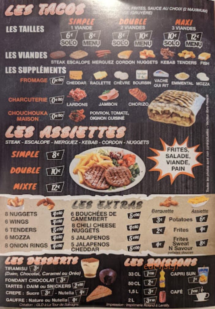 Les Délices — carte page 1