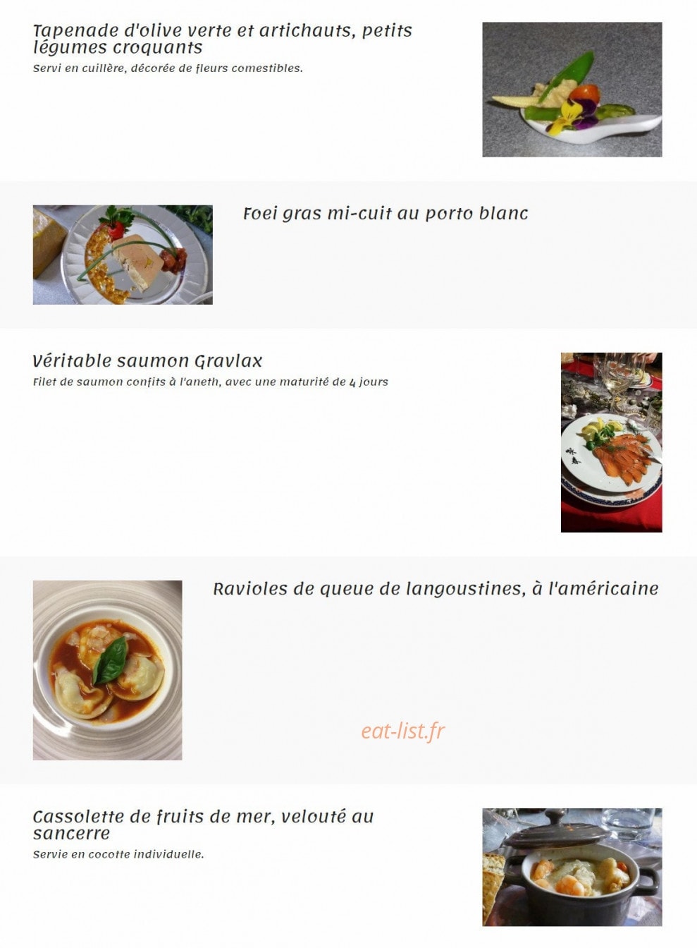 Camille Passion — carte page 3