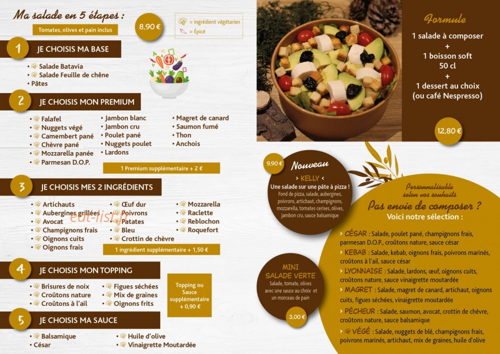 Côté Pizza — carte page 3