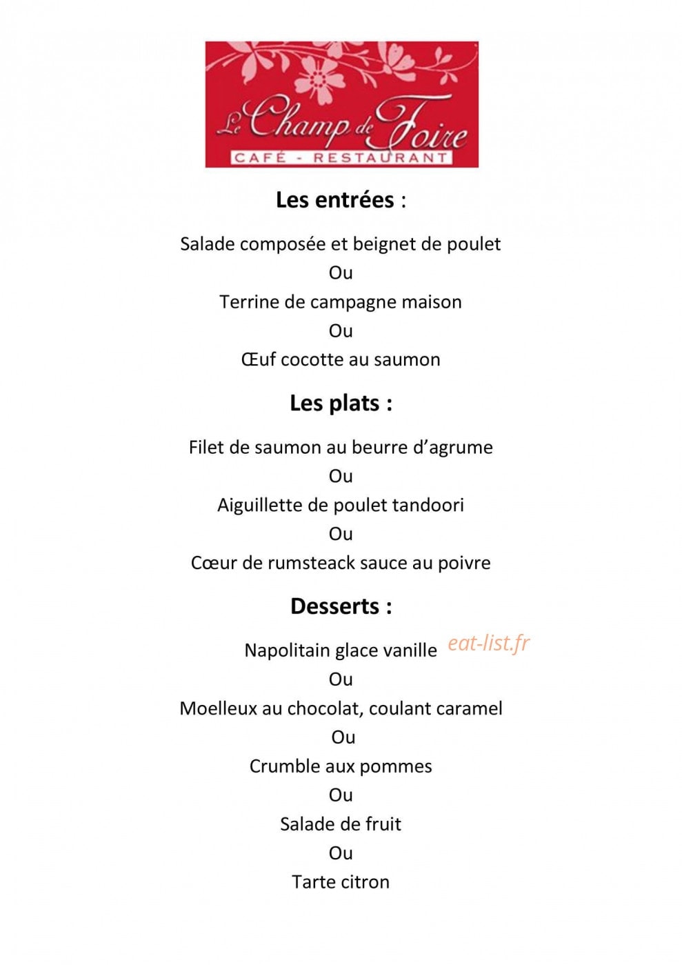 Le Champ de Foire — carte page 1