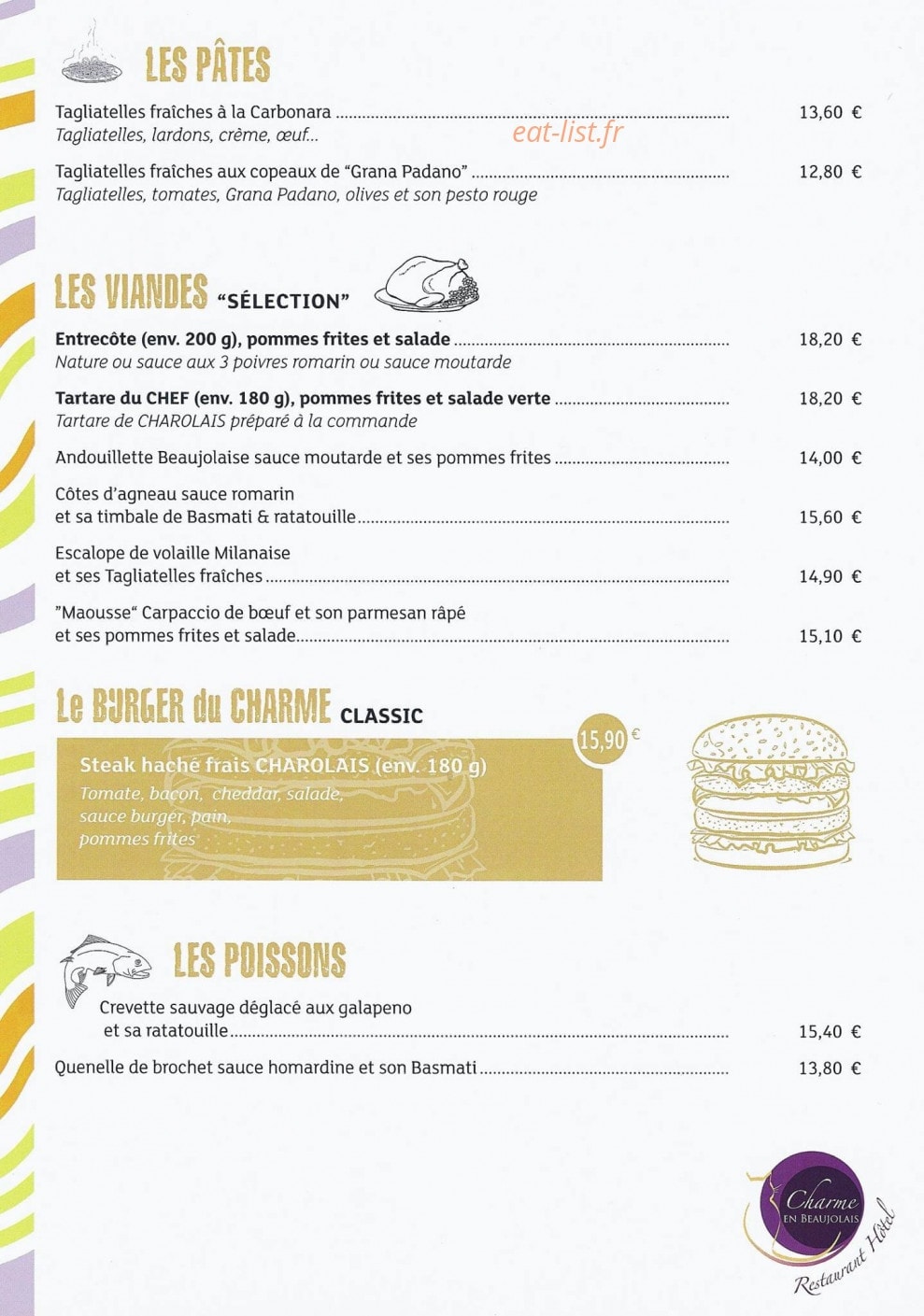 Le Charme — carte page 2