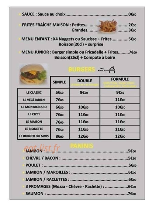 Aux ch'tis plaisirs — carte page 1