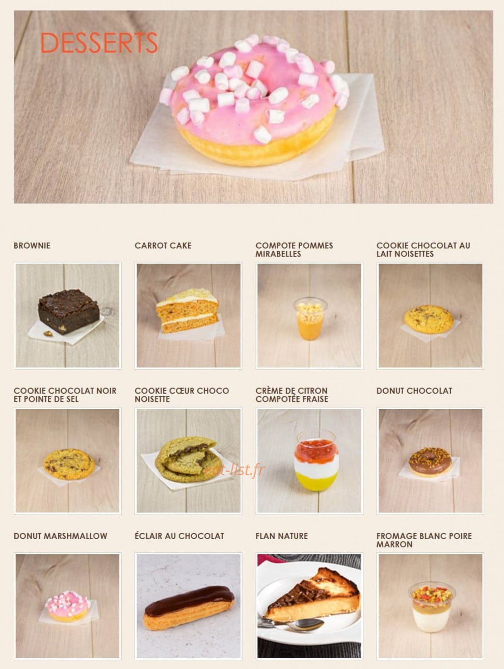 La Croissanterie — carte page 6
