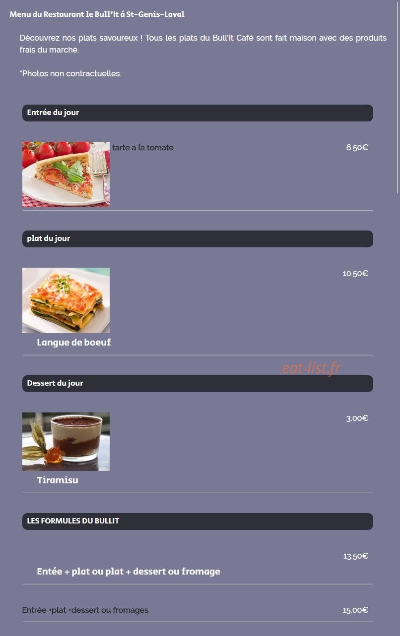 Bull'It — carte page 1