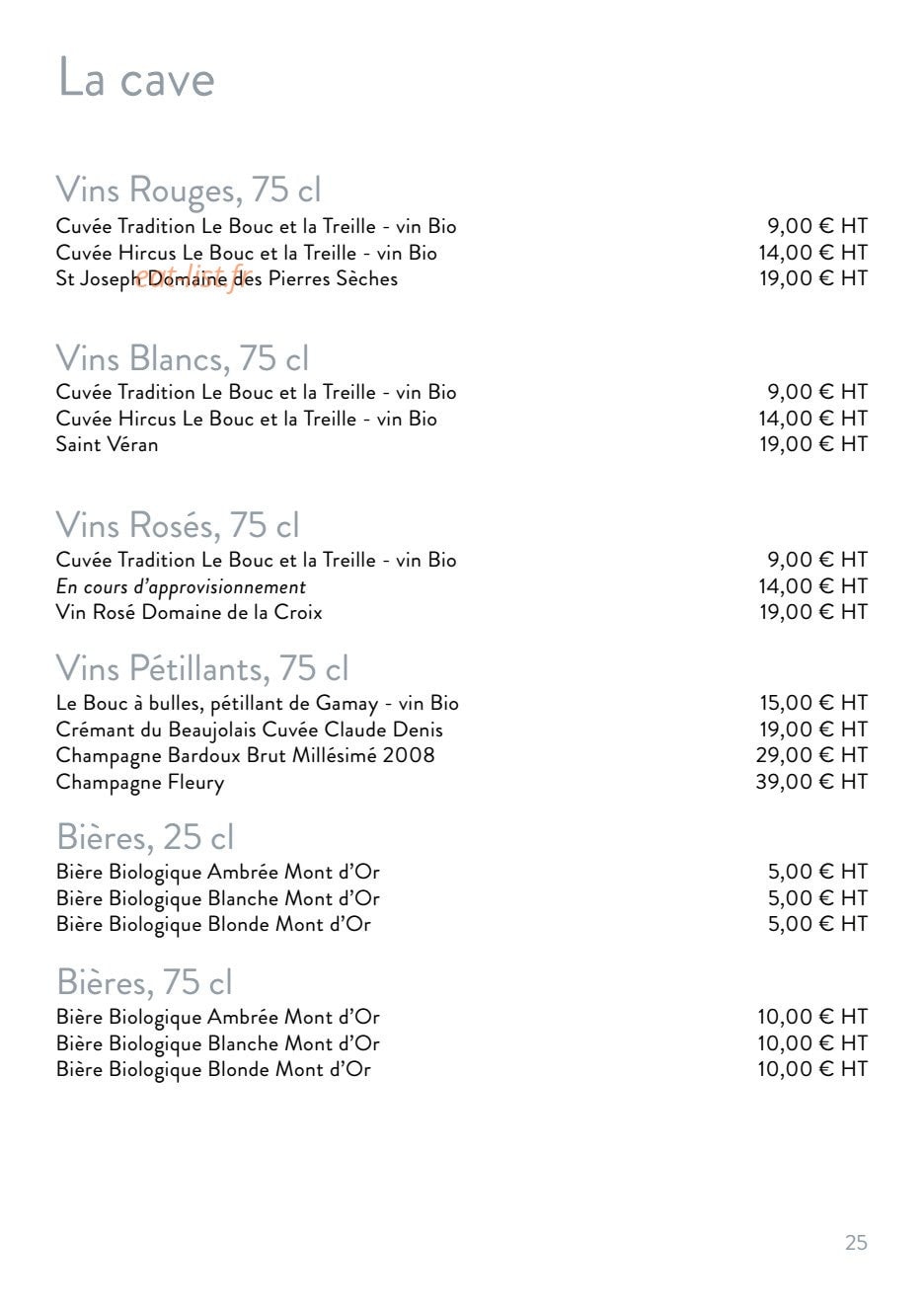 Chez Pierre — carte page 12