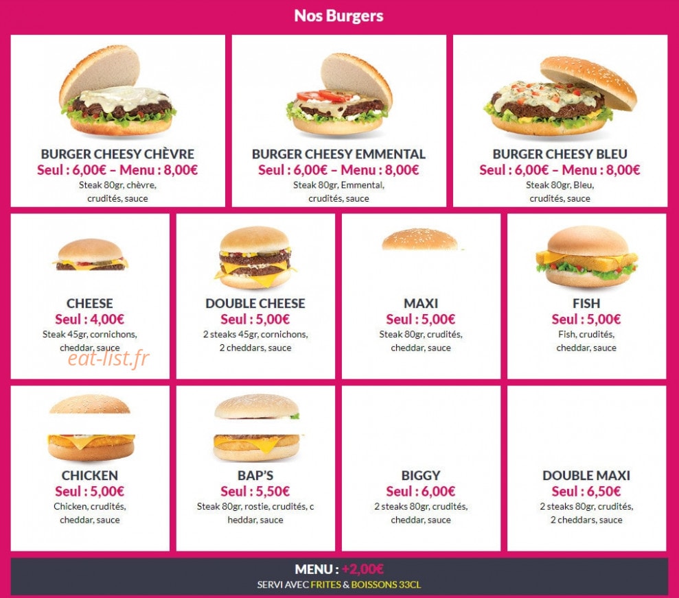 Express Pizza — carte page 2