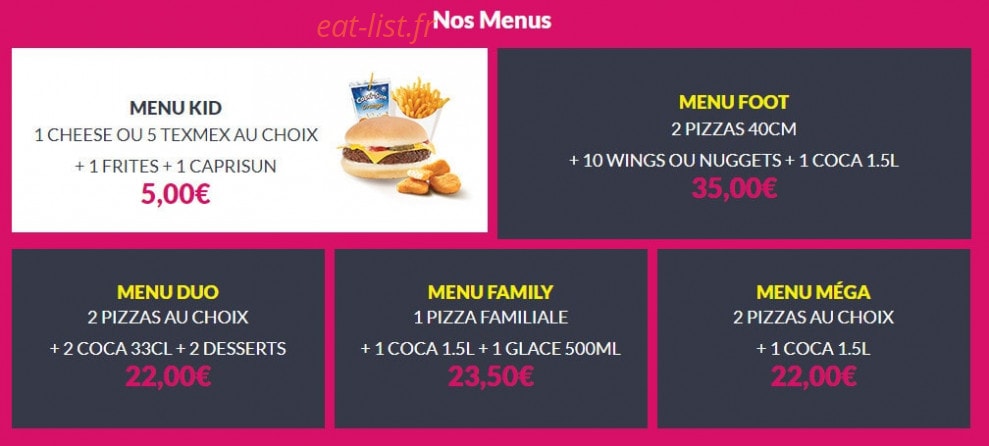 Express Pizza — carte page 6