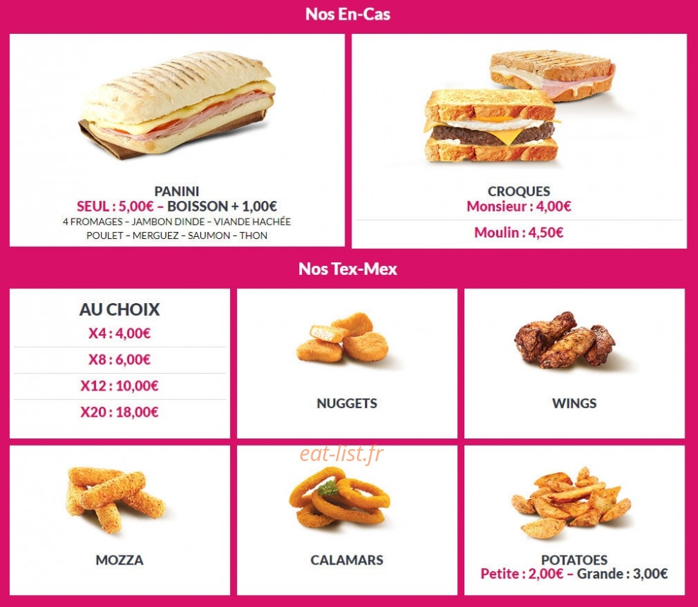 Express Pizza — carte page 4