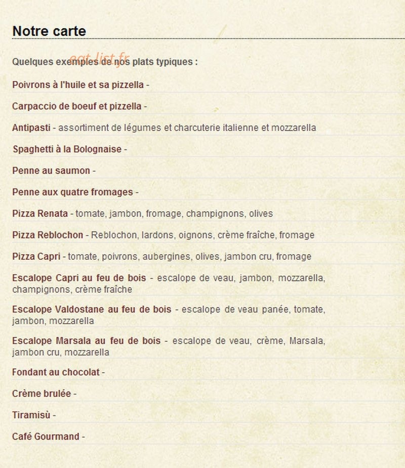 Le Capri — carte page 1