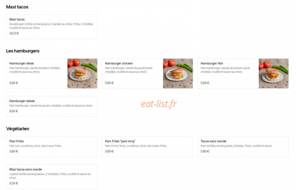 Saint Genis Kebab — carte page 4