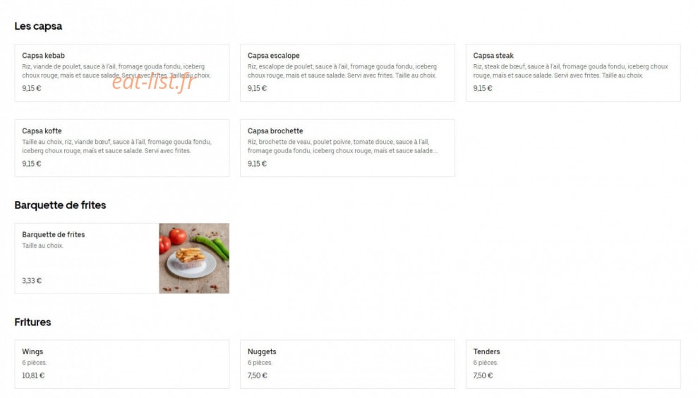Saint Genis Kebab — carte page 5