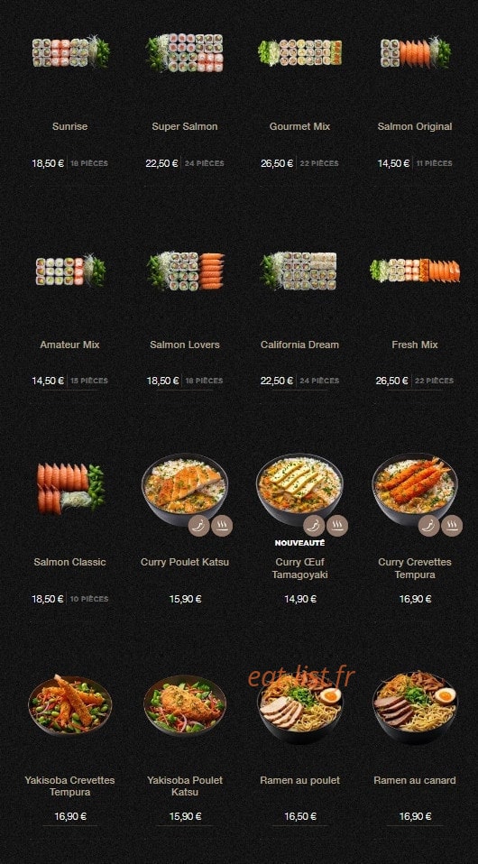 Sushi Shop — carte page 11