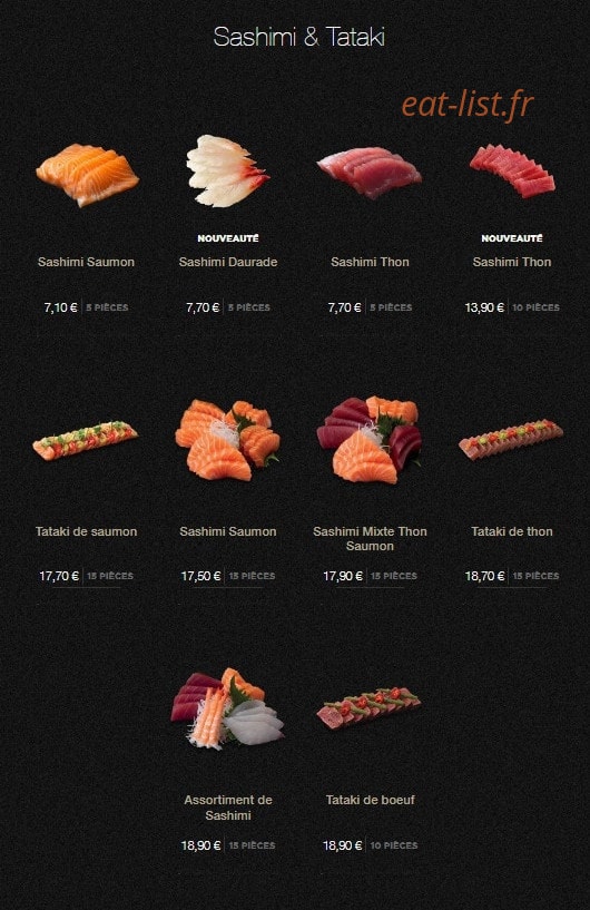 Sushi Shop — carte page 23