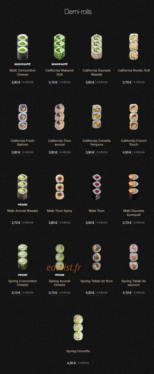 Sushi Shop — carte page 18