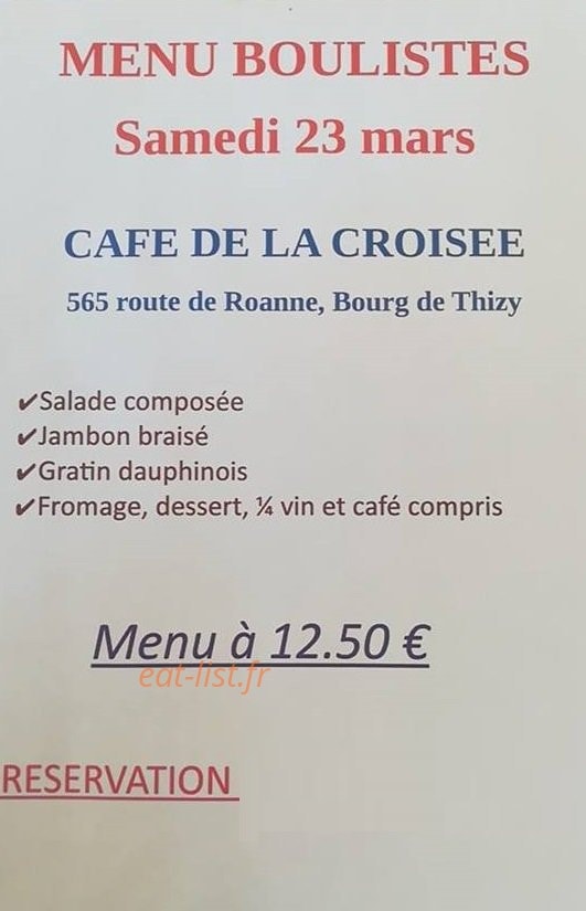 Café de la Croisée — carte page 1