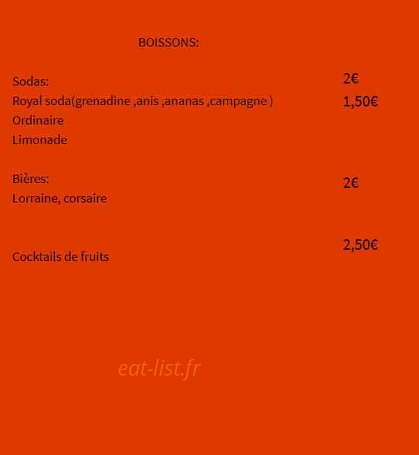 Snack tropique — carte page 2