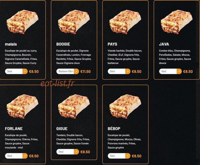 Bbm Tacos — carte page 2