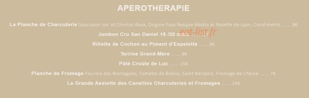 L'épicurieux chez Luc — carte page 1