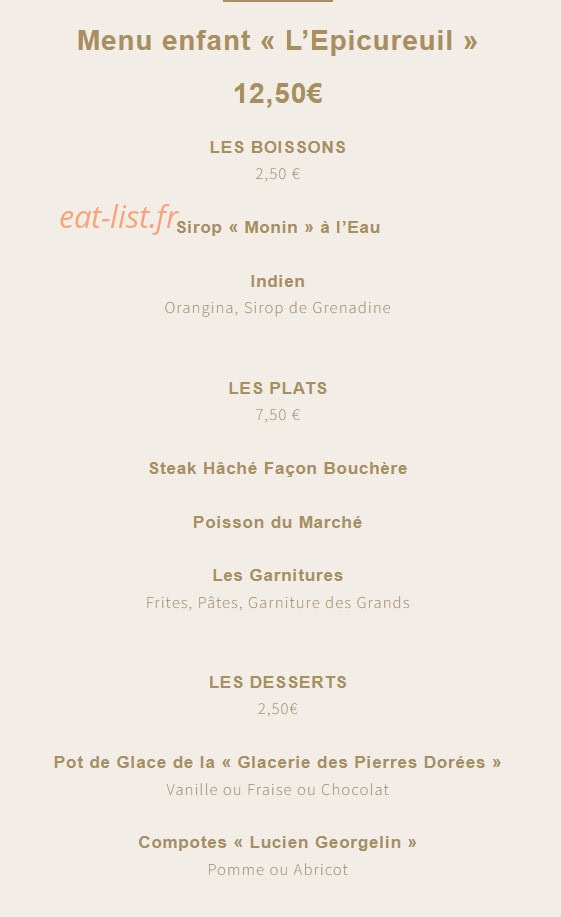 L'épicurieux chez Luc — carte page 5